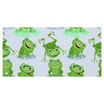 Cute Green Frogs Seamless Pattern Banner and Sign 6  x 3  Front