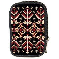 Vector Illustration Of Ukrainian Folk Seamless Pattern Ethnic Ornament Border Element Traditional Compact Camera Leather Case by Bedest