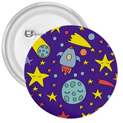 Card With Lovely Planets 3  Buttons by Bedest