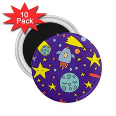 Card With Lovely Planets 2 25  Magnets (10 Pack)  by Bedest