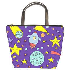 Card With Lovely Planets Bucket Bag by Bedest