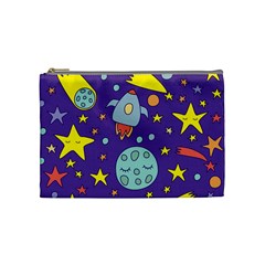 Card With Lovely Planets Cosmetic Bag (medium) by Bedest