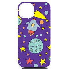 Card With Lovely Planets Iphone 14 Black Uv Print Case by Bedest