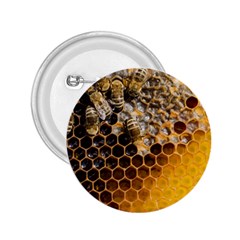 Honeycomb With Bees 2 25  Buttons by Bedest