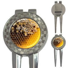 Honeycomb With Bees 3-in-1 Golf Divots by Bedest