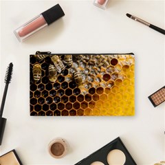 Honeycomb With Bees Cosmetic Bag (small) by Bedest