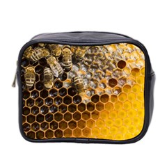 Honeycomb With Bees Mini Toiletries Bag (two Sides) by Bedest