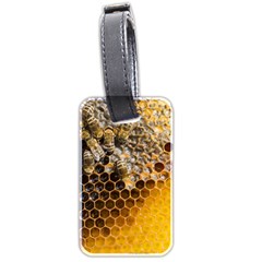 Honeycomb With Bees Luggage Tag (two Sides) by Bedest