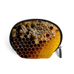 Honeycomb With Bees Accessory Pouch (small) by Bedest