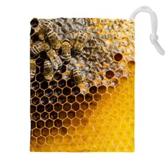 Honeycomb With Bees Drawstring Pouch (4xl) by Bedest