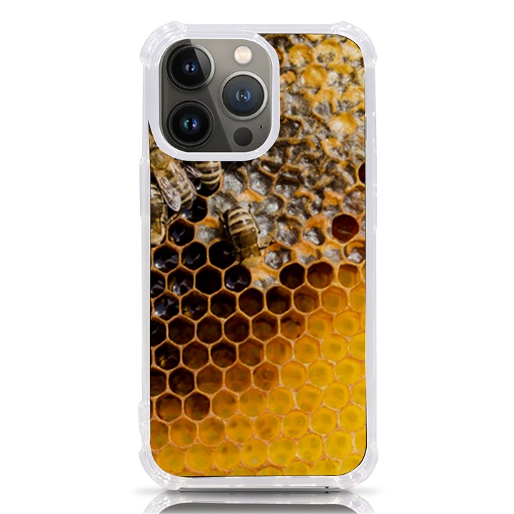 Honeycomb With Bees iPhone 13 Pro TPU UV Print Case