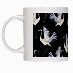 Crane Pattern Bird Animal White Mug by Bedest