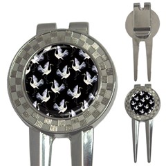 Crane Pattern Bird Animal 3-in-1 Golf Divots by Bedest