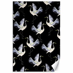 Crane Pattern Bird Animal Canvas 24  X 36  by Bedest