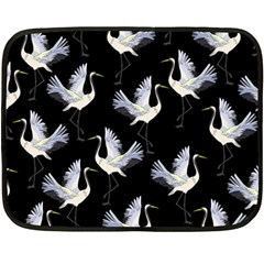 Crane Pattern Bird Animal Fleece Blanket (mini) by Bedest