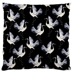 Crane Pattern Bird Animal Standard Premium Plush Fleece Cushion Case (one Side) by Bedest