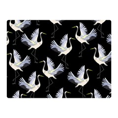 Crane Pattern Bird Animal Two Sides Premium Plush Fleece Blanket (mini) by Bedest