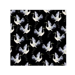 Crane Pattern Bird Animal Square Satin Scarf (30  X 30 ) by Bedest