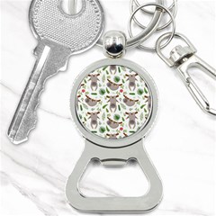 Seamless Pattern With Cute Sloths Bottle Opener Key Chain by Bedest