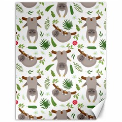 Seamless Pattern With Cute Sloths Canvas 12  X 16  by Bedest