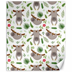 Seamless Pattern With Cute Sloths Canvas 20  X 24  by Bedest