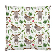 Seamless Pattern With Cute Sloths Standard Cushion Case (two Sides) by Bedest