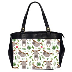 Seamless Pattern With Cute Sloths Oversize Office Handbag (2 Sides) by Bedest