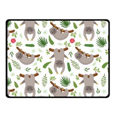 Seamless Pattern With Cute Sloths Fleece Blanket (small) by Bedest