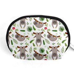 Seamless Pattern With Cute Sloths Accessory Pouch (medium) by Bedest