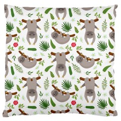 Seamless Pattern With Cute Sloths Standard Premium Plush Fleece Cushion Case (one Side) by Bedest