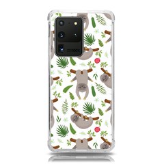 Seamless Pattern With Cute Sloths Samsung Galaxy S20 Ultra 6 9 Inch Tpu Uv Case by Bedest