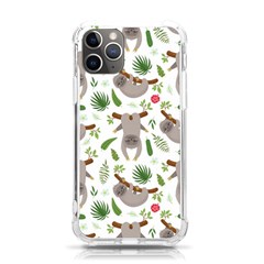 Seamless Pattern With Cute Sloths Iphone 11 Pro 5 8 Inch Tpu Uv Print Case by Bedest