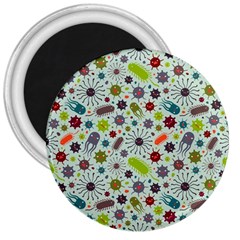 Seamless Pattern With Viruses 3  Magnets by Bedest