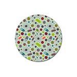 Seamless Pattern With Viruses Magnet 3  (Round) Front