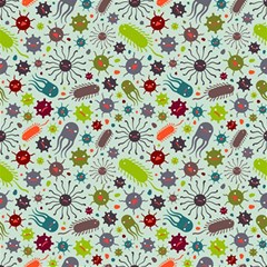 Seamless Pattern With Viruses Play Mat (square) by Bedest