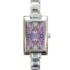 Abstract Pebbles Iv Rectangle Italian Charm Watch by kaleidomarblingart