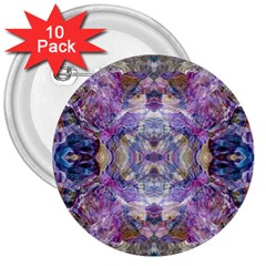 Abstract Pebbles Iv 3  Buttons (10 Pack)  by kaleidomarblingart