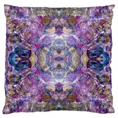 Abstract Pebbles Iv Large Cushion Case (one Side) by kaleidomarblingart