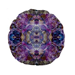 Abstract Pebbles Iv Standard 15  Premium Round Cushions by kaleidomarblingart