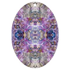 Abstract Pebbles Iv Uv Print Acrylic Ornament Oval by kaleidomarblingart