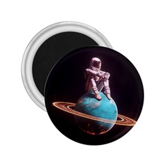 Stuck On Saturn Astronaut Planet Space 2 25  Magnets by Cendanart