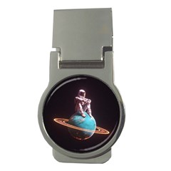 Stuck On Saturn Astronaut Planet Space Money Clips (round)  by Cendanart