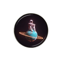 Stuck On Saturn Astronaut Planet Space Hat Clip Ball Marker by Cendanart