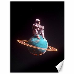 Stuck On Saturn Astronaut Planet Space Canvas 36  X 48  by Cendanart