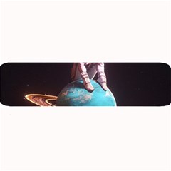 Stuck On Saturn Astronaut Planet Space Large Bar Mat by Cendanart