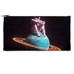 Stuck On Saturn Astronaut Planet Space Pencil Case by Cendanart