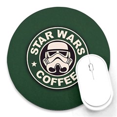 Stormtrooper Coffee Round Mousepad by Cendanart