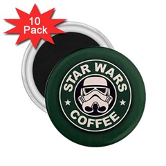 Stormtrooper Coffee 2 25  Magnets (10 Pack)  by Cendanart