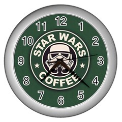 Stormtrooper Coffee Wall Clock (silver) by Cendanart