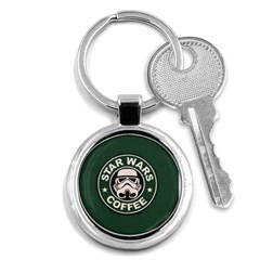 Stormtrooper Coffee Key Chain (round) by Cendanart